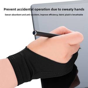 Gant de dessin SUNCETH à deux doigts <span class=keywords><strong>anti</strong></span>-salissure et <span class=keywords><strong>anti</strong></span>-touche accidentelle pour tablette graphique iPad et peinture numérique - Product Image 2