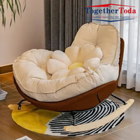 Fauteuil à bascule confortable et élégant, rembourré, stable, relaxant, pour la lecture, la sieste, la détente, les loisirs