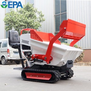 1200kg Hydraulic Self Loading 13.5HP Gasoline Powered Mini Crawler <b>Dumper</b> - Product Image 4