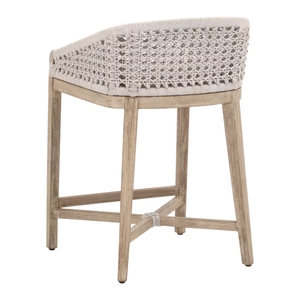 Simple Design Woven Rope Solid <strong>Wood</strong> Upholstered <strong>Barstools</strong> for Kitchen Restaurant Noshery Garden Patio - Product Image 6