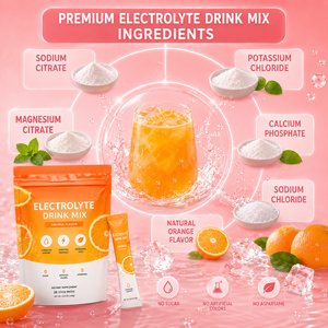 Polvo de Hidratación Orgánico para Adultos, Sin Azúcar, Sin Cafeína, con Electrolitos, para Antes del Ejercicio (Certificado Orgánico) - Product Image 2