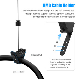 Système de gestion des câbles <span class=keywords><strong>VR</strong></span> pour Oculus Quest <span class=keywords><strong>2</strong></span> triporteur, 6 paquets de poulie de plafond rétractable, pour gestion de câbles <span class=keywords><strong>VR</strong></span>, Version Pro - Product Image 5