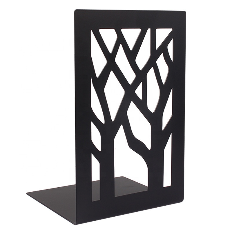 Изготовленные на заказ сверхмощные декоративные черные металлические подставки для книг с лазерной резкой от производителя