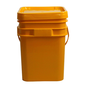 Barils en <span class=keywords><strong>plastique</strong></span> PP jaunes personnalisés à ouverture supérieure de 5L, 10L, 20L, 30L, 50L, seau carré, seau - Product Image 4