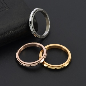 Anillo Antiestrés de Acero Inoxidable Chapado en Oro de 18K - Product Image 6