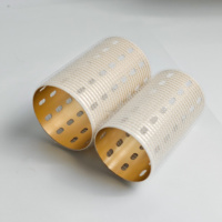 Rouleaux à cheveux en métal à noyau en aluminium, crème blanc, avec bande auto-agrippante, 50*90mm et 60*90mm, LTJFT