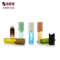 Conteneur à roulettes en verre moulé au design moderne, couvercle en plastique ondulé multicolore disponible