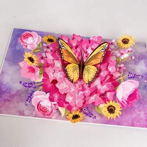 Biglietto d'Auguri Tridimensionale Creativo con Bouquet Dorato per la Festa della Mamma e del Insegnante - Product Image 4