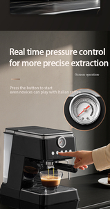 Machine à <span class=keywords><strong>café</strong></span> expresso en acier inoxydable semi-automatique avec isolation vapeur, contrôle de la température, chauffage rapide, 20 bars - Product Image 4