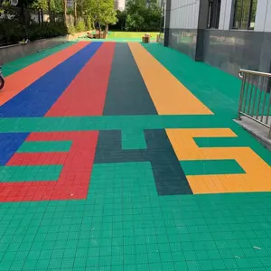 Revêtement de sol sportif pour extérieur table à carreaux imbriquée pour court de tennis