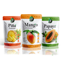 Saco de plástico a vácuo para empacotamento, logotipo personalizado, mango, frutas secas, saco de embalagem de alimentos