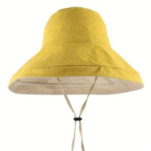 Chapeau Bob Réversible en Coton et Lin à Large Bord pour Femme, 58-60 cm, Printemps-Été-Automne, Idéal pour les Activités de Plein Air et les Complexes Hôteliers - Vente en Gros - Product Image 1