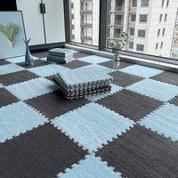 Tapis Lavable Carré de Haute Qualité en Gros, Moquette Douce et Poilue en Mousse, Tapis de Sol Chaud pour Bébé et Enfant à Domicile