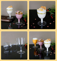 5oz verres à vin à tige en plastique transparent gobelet empilable jetable événements de fête de mariage en vrac prix de gros