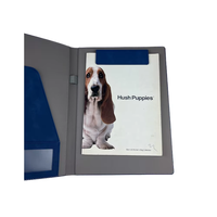 Bolsa de documentos de negocios de cuero PU A4, tablero de escritura de tamaño carta de impresión múltiple, carpeta de cuero en relieve personalizada