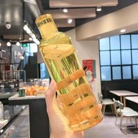Bouteille d'eau en verre transparent avec couvercle, nouveau Style sans Bpa, personnalisé, vente en gros, marqueur de temps de motivation Logo
