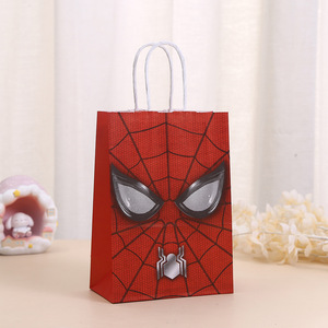 Sacchetto Regalo Spiderman Rosso e Bianco per Bambini, Decorazione per Festa di <span class=keywords><strong>Compleanno</strong></span> Supereroe, Borsa di Carta per Caramelle, Accessori per Feste - Product Image 5