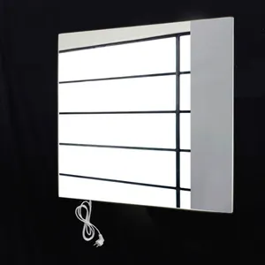 Manufacturer 220V bathroom carbon fiber crystal far infra wall mirror panel heater