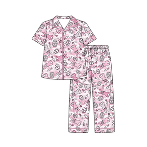 Nuevo Diseño de Ropa a Juego para Niños con Estampado de Conejo de Pascua, Pijamas de Primavera para Niños - Product Image 3