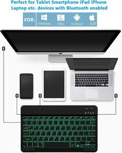 Clavier coréen Bluetooth personnalisé, clavier hongrois, français, portugais, clavier ABS 10 pouces fin, petit, sans fil, rétroéclairé - Product Image 2