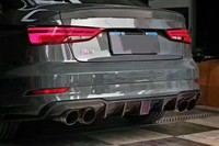 Nouveau diffuseur arrière en fibre de carbone et kit de pare-chocs avec éclairage LED pour Audi S3 A3 2017-2019, haute qualité, à visser