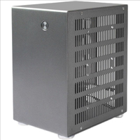 Mini-ITX Châssis de serveur de bureau tout en aluminium, rack de serveur portable, USB frontal, côté transparent, support de carte graphique miniature, en stock