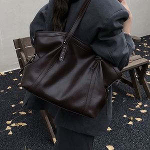Multi <b>Pocket</b> PU Leather <b>Tote</b> <b>Bag</b> Women Large Capacity Vintage Shoulder Handbag for Work Travel - Product Image 6