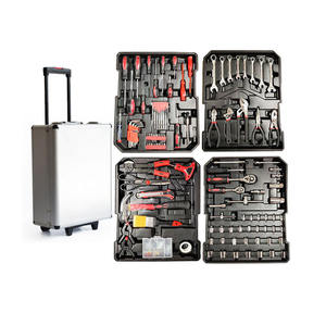Kit d'outils à douilles en aluminium de haute qualité et durable, 186 pièces, sans fil, coffret rigide, ensemble complet d'outils à main - Product Image 1