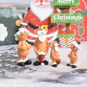 Pendentif suspendu Père Noël nu coquin pour sapin de Noël, décoration de Noël et du Nouvel An pour la maison et la voiture, jouets, produits de Noël - Product Image 1