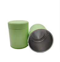 Fabricant personnalisé de boîte de thé en métal de qualité alimentaire 250g boîte de conserve ronde de café Matcha avec couvercles de valve boîte de poudre verte vide