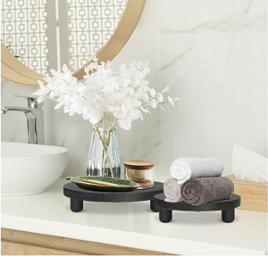 Pot rond <span class=keywords><strong>en</strong></span> <span class=keywords><strong>bois</strong></span> fleur piédestal Riser support intérieur extérieur plante tabouret élégant Pot de fleur plateaux affichage - Product Image 4