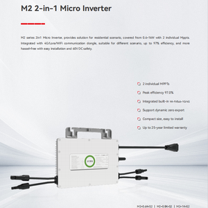 Microinversor SAJ M2-0.6K-S2 de 600W, IP67, Doble MPPT, WiFi/4G, Garantía de 12 Años, para Panel Solar de Balcón y Hogar - Product Image 2