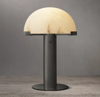 Lampe de bureau espagnole de luxe moderne en marbre naturel lampe de table décorative et créative en albâtre pour salon chambre à coucher chevet