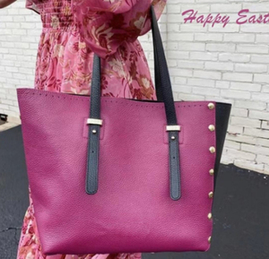 Grand <span class=keywords><strong>sac</strong></span> de voyage en <span class=keywords><strong>cuir</strong></span> grainé <span class=keywords><strong>italien</strong></span> de haute qualité Nouveau style <span class=keywords><strong>Sac</strong></span> <span class=keywords><strong>à</strong></span> <span class=keywords><strong>main</strong></span> fourre-tout haut de gamme violet - Product Image 2