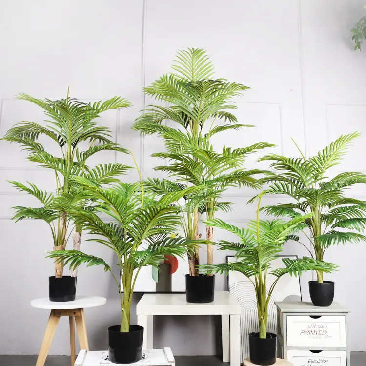 Лидер продаж, пластиковое растение, искусственное зеленое растение, искусственная пальма, горшечные растения для украшения дома