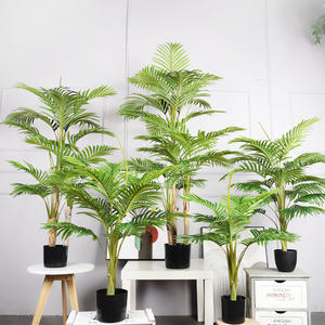 Plantas artificiales de plástico para decoración del hogar, palmera, macetas - Product Image 1