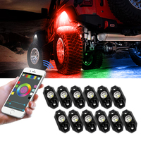 RGBW Led Rock Light para coche camión con APP Control remoto 4 /6/8/12 Pods Light 9W por pod Light Kit impermeable IP68