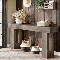 Table console Tribesigns de 63 pouces, table d'entrée de style farmhouse avec plateau épais, table de canapé rectangulaire en bois pour salon