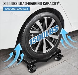 Paquete de <span class=keywords><strong>2</strong></span> ruedas de coche de acero de 3000 libras resistentes, en forma de doble diseño V, vehículo <span class=keywords><strong>Dolly</strong></span> - Product Image 5