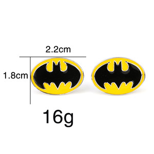 ユニセックスクリエイティブバットジュエリーアニメトピックギフトシルバーメッキスーパーヒーロージュエリーシリーズのファッションカフリンクス - Product Image 2