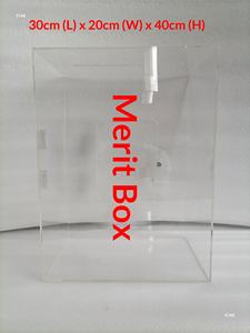 Urna Rectangular Transparente Roja con Compartimentos para Donaciones, <span class=keywords><strong>Opiniones</strong></span>, Licitaciones y Contenedores Grandes/Pequeños para Objetos Perdidos/Encontrados - Product Image 4