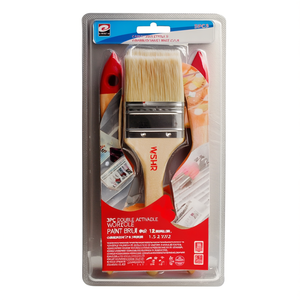 Juego de 3 pinceles de doble punta con mango de madera, tamaños 1, 1.5 y 2, paquete de 12 - Product Image 1