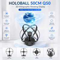 Affichage sphérique LED holographique 3D 50CM rotatif HDR10+ 1080P Angle de vision 360° Luminosité 3000cd Garantie 1 an Magasin de détail