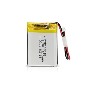 מכירה חמה סוללות ליפו נטענות DTP 103040 3.7V 1200mAh סוללת ליתיום פולימר עם תעודת KC