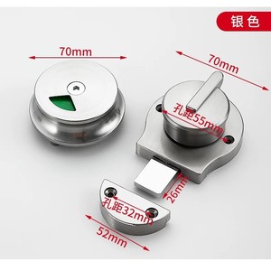 YIYAJIA Furniture <b>Lock</b> Indicator <b>Lock</b> Zinc Alloy Brushed Minimalist Design For Toilet Partition Door - Product Image 3