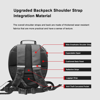 Productos promocionales App Programación Bluetooth Control Hardshell Motocicleta Mochila impermeable con ojos Pantalla LED para la venta