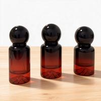 Flacon pulvérisateur rond en verre personnalisé OEM avec joint hermétique pour huile essentielle, sérum, huile capillaire, marque privée 10ml 30ml 50ml