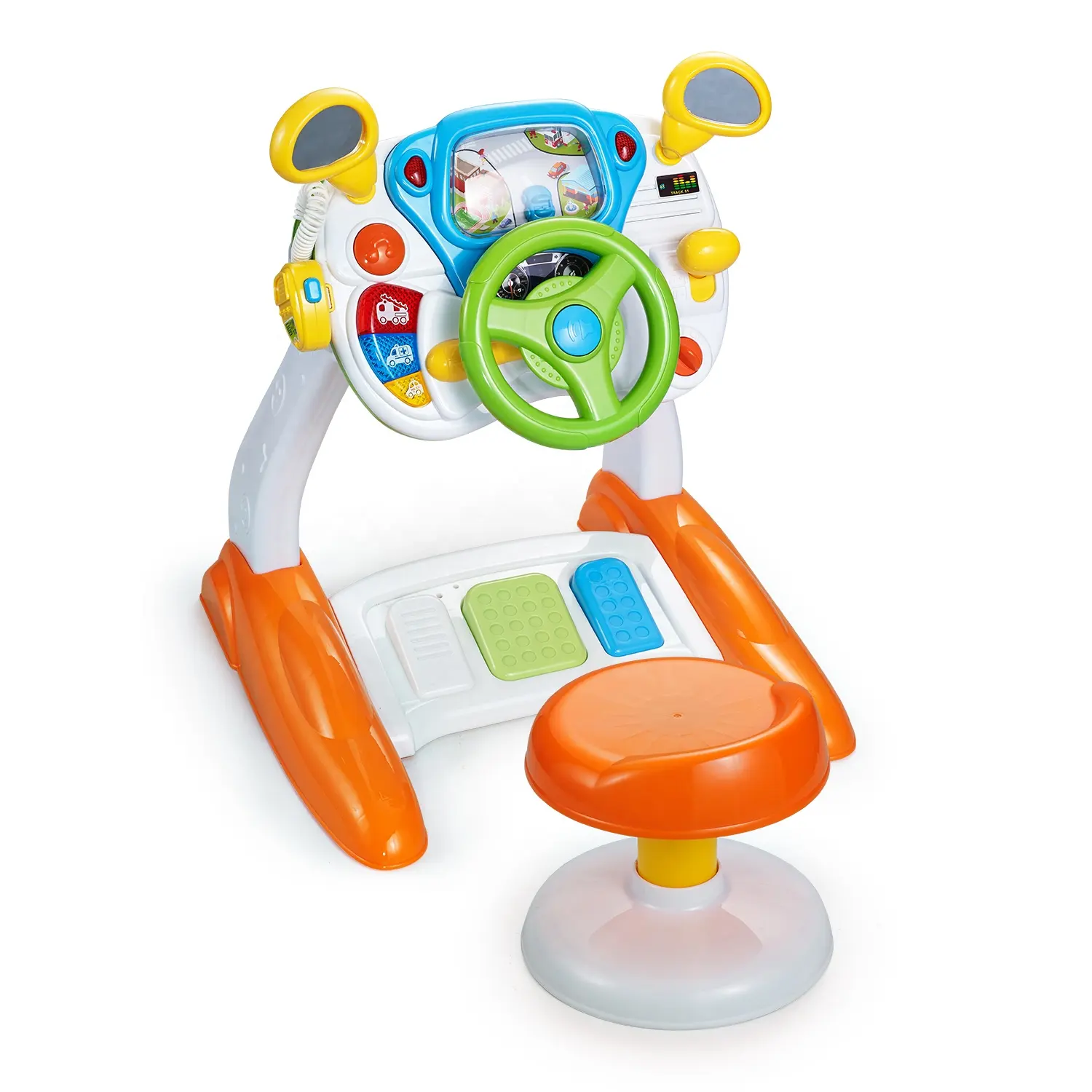 Hot Sale Interactive Simulation Driver Steering Wheel Toy with lights and sounds for Kids
