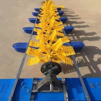 Aérateur d'eau usée flottant à roue à aubes à 12 pales, acier inoxydable 304, 1,5 kW, 380 V, SC9-304-1.5-380, aquaculture