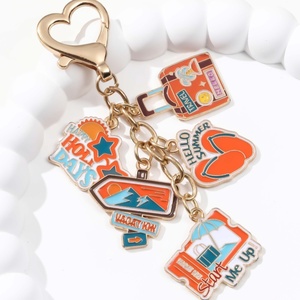 Portachiavi Creativo in Lega di Zinco a Forma di Biglietti Aerei, Serie Viaggi al Mare, Regalo Artigianale per Amici, Gioielli - Product Image 2